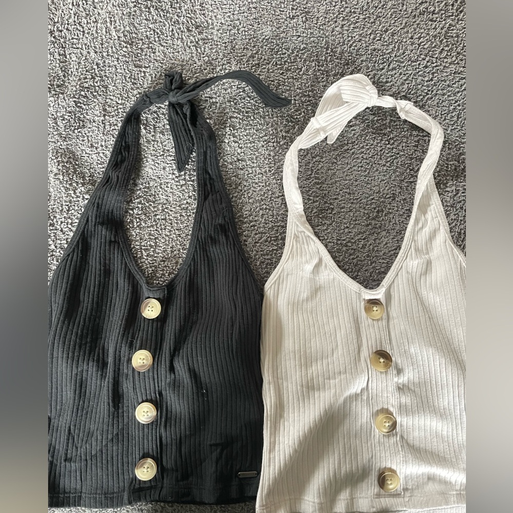 Black and White Hollister Tank Top Set